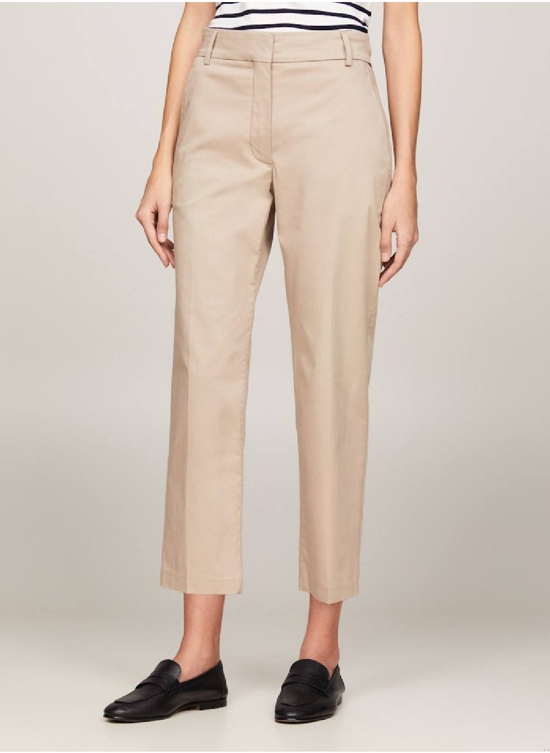 TOMMY HILFIGER Women's Slim Straight Chinos -  Stretch organic cotton blend, Beige  - Image 1