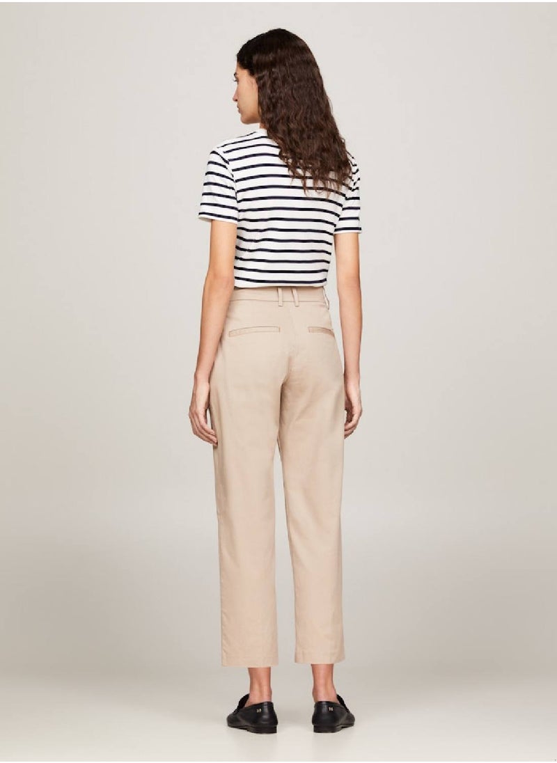TOMMY HILFIGER Women's Slim Straight Chinos -  Stretch organic cotton blend, Beige  - Image 3