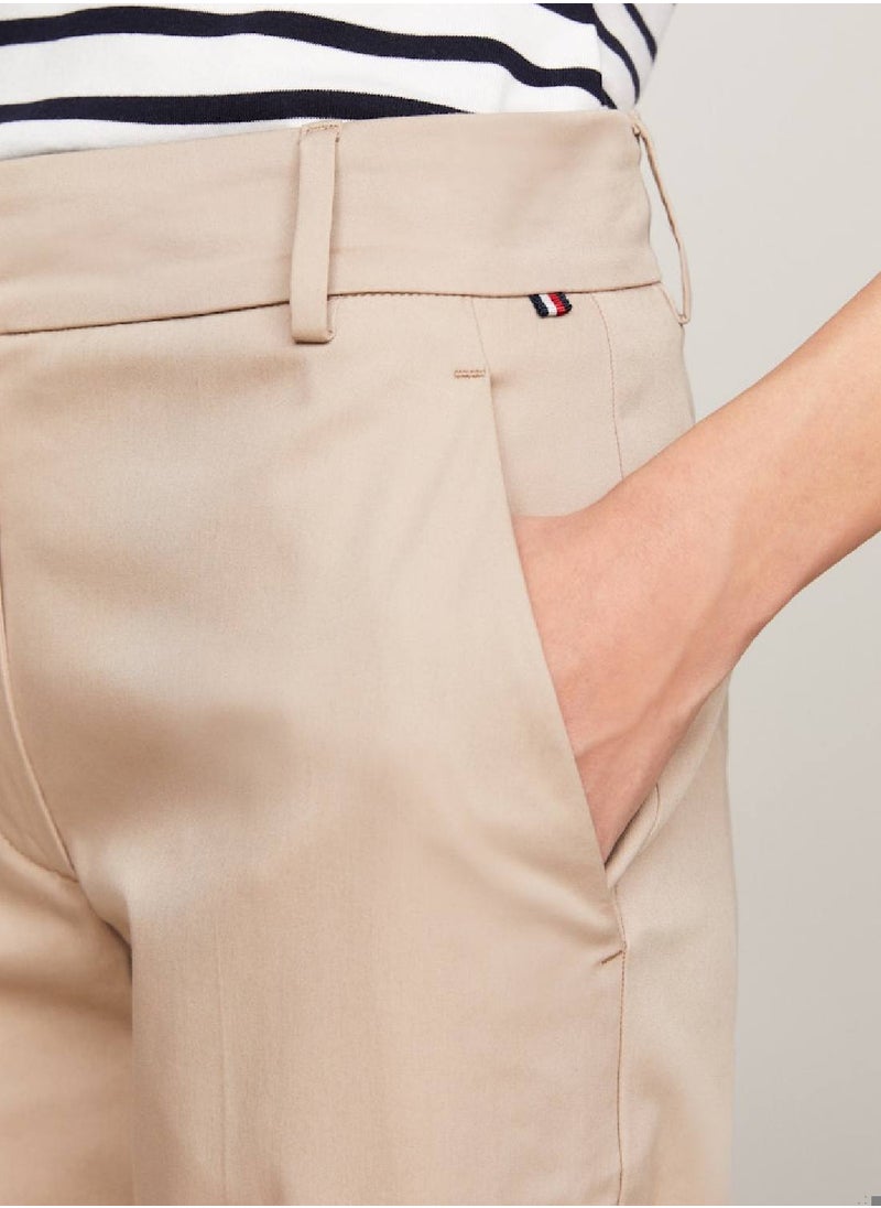 TOMMY HILFIGER Women's Slim Straight Chinos -  Stretch organic cotton blend, Beige  - Image 4