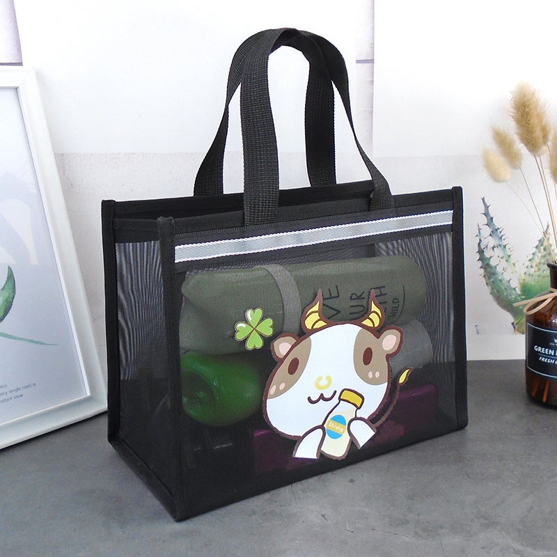 Mesh Wash Bag Women'S Portable Cute Travel Bath Bag Portable Men'S Bathroom Makeup Storage Bag Bath Pocket Bag - Image 2
