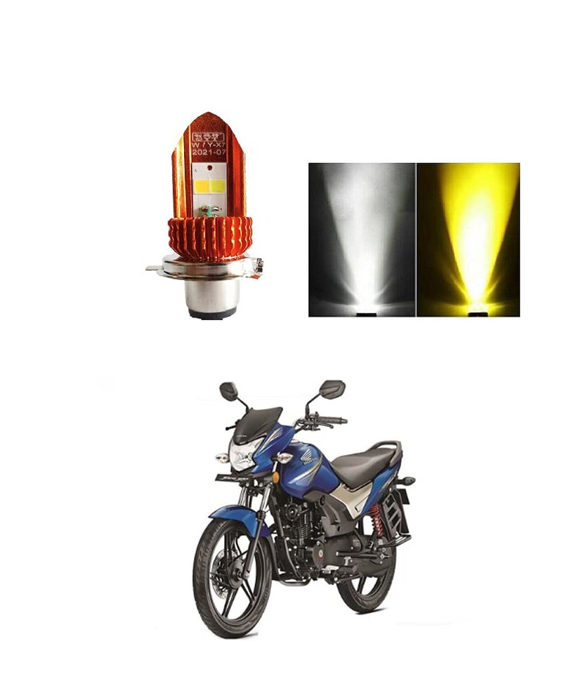 PRIKNIK Led Headlight Bulb 30W Two Color White/Yellow Light H4 Lamp Compatible With H-onda CB Shine Sp - Image 4