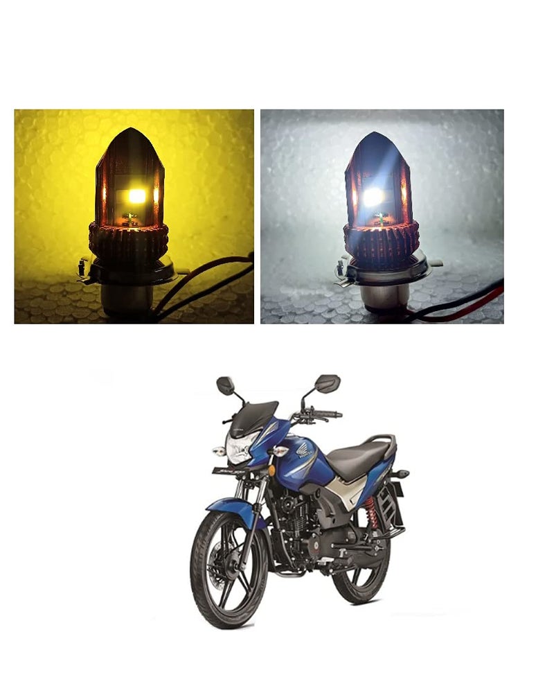 PRIKNIK Led Headlight Bulb 30W Two Color White/Yellow Light H4 Lamp Compatible With H-onda CB Shine Sp - Image 2