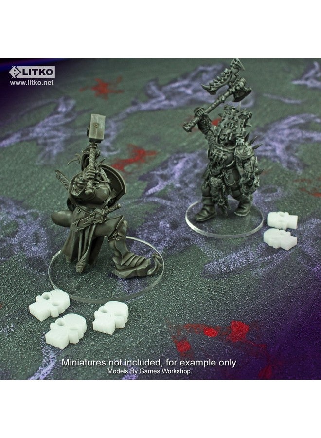 LITKO Mini Skulls ; Tiny Skull ; Wound ; Casualty ; Death ; Board Game ; Role Play Game ; Miniature Wargames ; Compatible With Dungeons & Dragons 40K (White) - Image 3