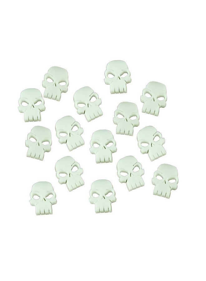LITKO Mini Skulls ; Tiny Skull ; Wound ; Casualty ; Death ; Board Game ; Role Play Game ; Miniature Wargames ; Compatible With Dungeons & Dragons 40K (White) - Image 1