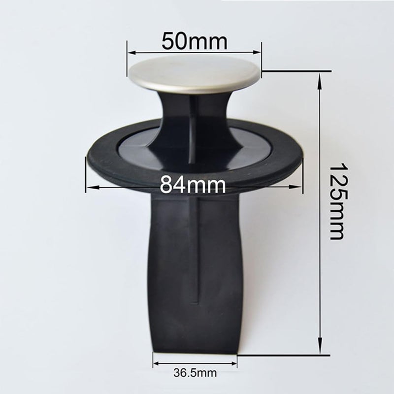 Black Kitchen Sink Stopper And Strainer 78 80mm With Kick Out Device Anti Clogging - Image 5