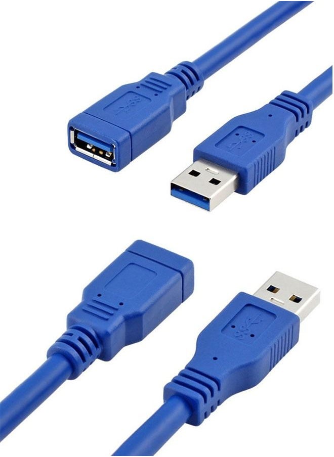 انت - كابل تمديد توصيل USB 3.0 من AM إلى AF ، سلك مهايئ خط تمديد الكمبيوتر أزرق (1.5 متر) - Image 1