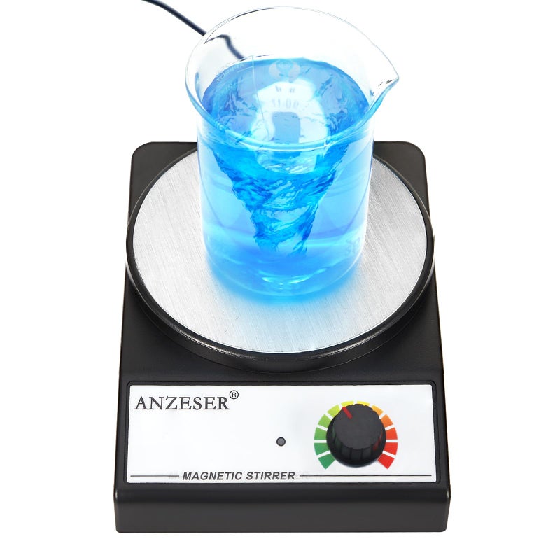 ANZESER Magnetic Stirrer Magnetic Stir Plate 3000RPM Lab Stirrers with Stir Bar Max Stirring Capacity 3000mL Magnetic Mixer (No Heating) - Image 1