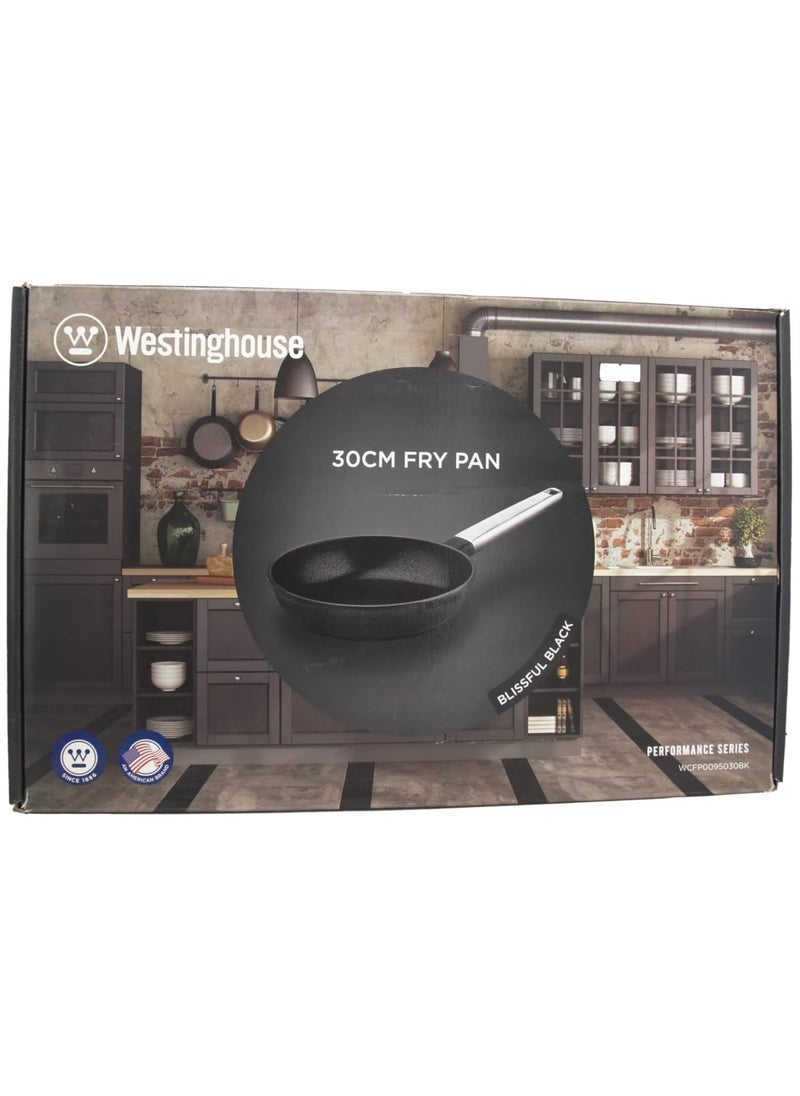 Westinghouse Westinghouse 30cm Non-Stick Fry Pan - Forged Aluminum with 4-Layer Marble Coating Induction and Oven Safe Stainless Steel Handle - Black  - Image 2