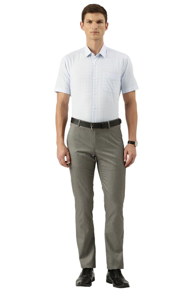 Peter England Men Cotton Blend Regular Fit Shirt (PESHWNUPO53407_Blue, 39) - Image 5