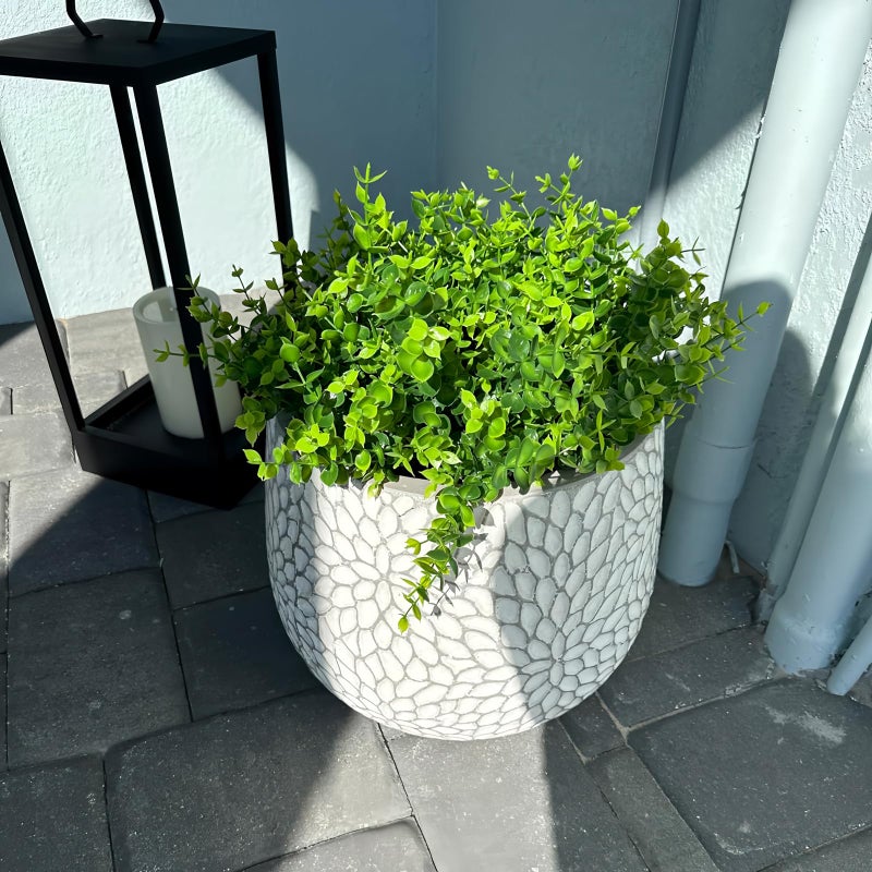 LYRWI 8 Bundles UV Resistant & Non-Fading Artificial Boxwood Shrubs - Fake Greenery Plants for Outdoor Indoor, Farmhouse, Garden, Porch, Patio, Wedding Decoration - Image 5