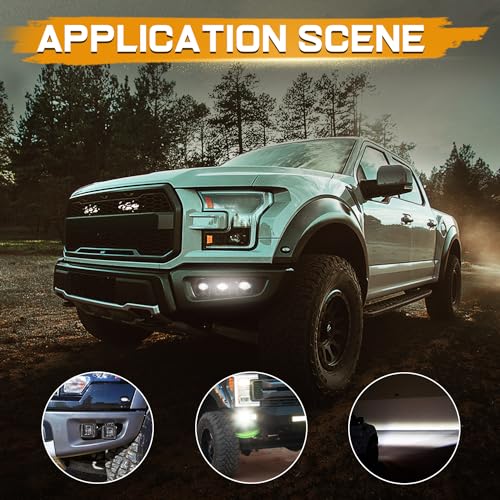 Niking Auto 2Pcs 3 Inch SAE LED Fog Lights Off Road DOT Approved Driving Lights Pods Square LED Cubes Work Light Fog Lamps for Trucks Wrangler JK Ram 4X4 Boat Motorcycle Tacoma - Image 4
