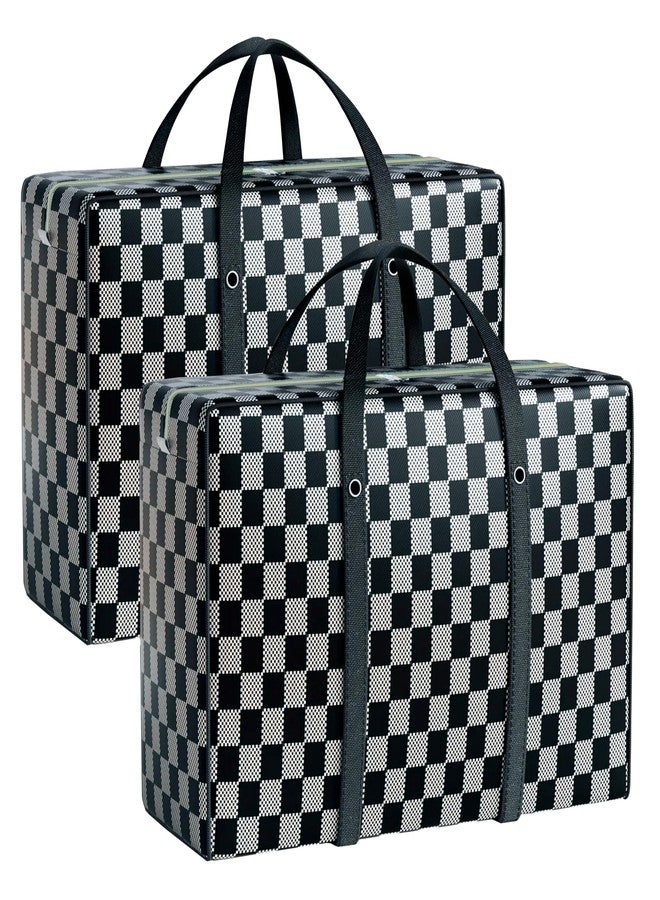 Storite 2 Pack Multi-Purpose Plastic Heavy Duty 145 L Moisture Proof Jumbo Size Underbed Storage Bag/Toys/Stationery Paper/Clothes Storage Bag/Moving Bags with Strong Handle (88x59x28cm, Grey) - Image 1