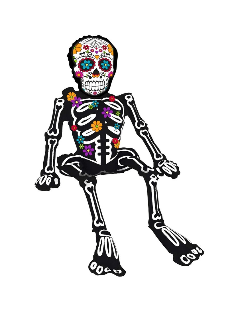 Anagram هيكل عظمي جالس ليوم الموتى متعدد البالونات 45x66 سم