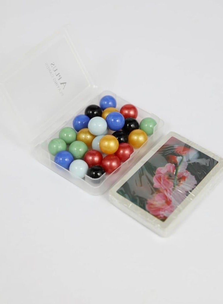 Durable And Strong Jackaro 6 Person Card Game Consisting Of 24 Marble Stones - Image 1