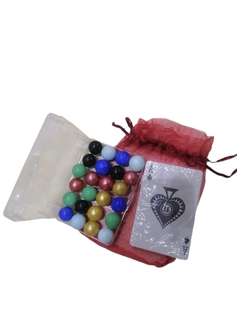 Durable And Strong Jackaro 6 Person Card Game Consisting Of 24 Marble Stones - Image 2