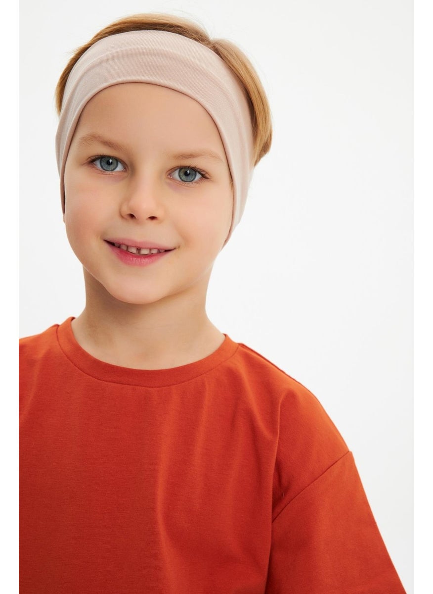 Babygiz Black-Brick Boy's Cotton Combed Oversize T-Shirt Navy Blue Bandana 2-Piece Set  - Image 3