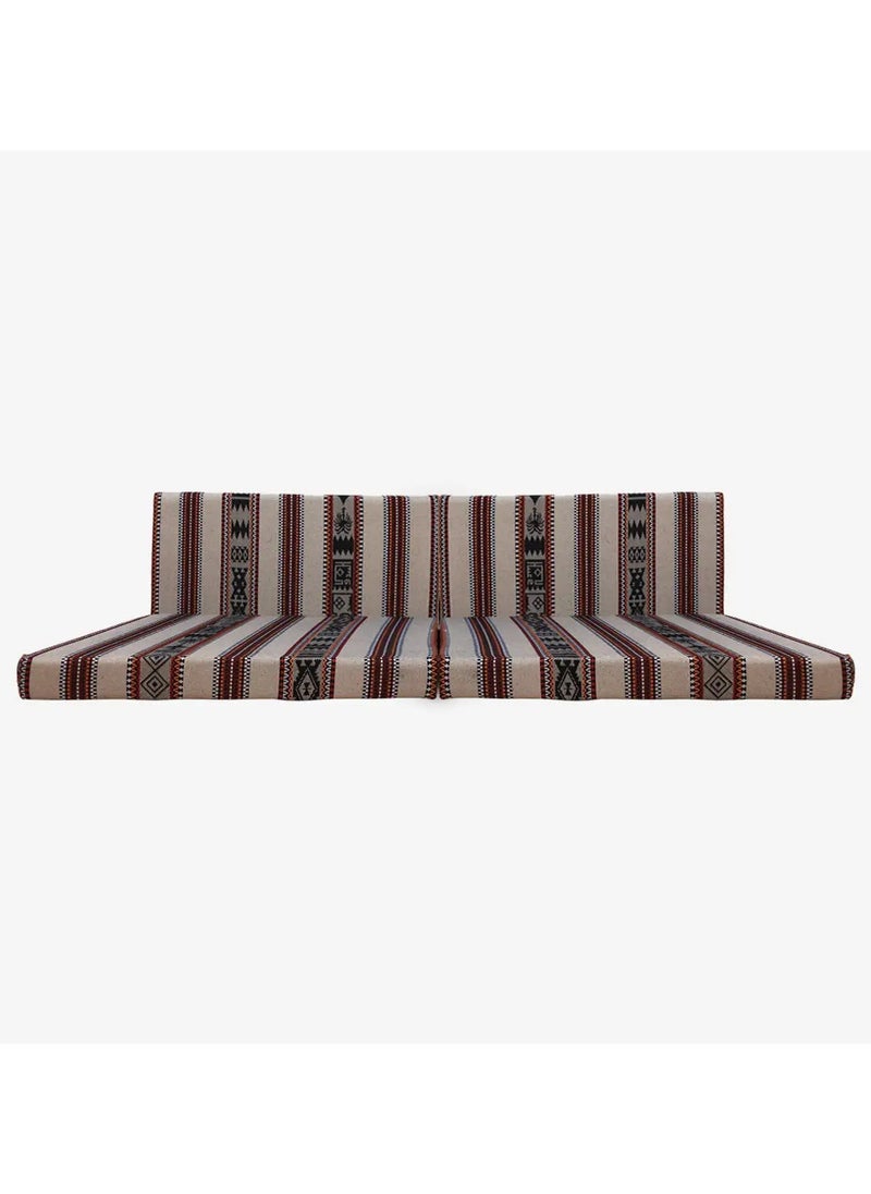 Comfy COMFY 7PC FLAT FOLDING ARABIAN MAJLIS SOFA SET SILVER GREY  - Image 3