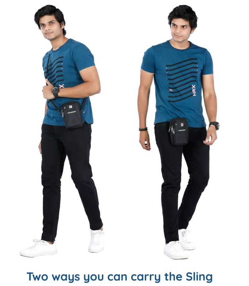 Unique Ideas Men's & Women's Sling Bag (Black) - Image 4
