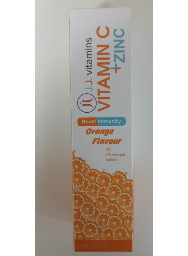 J.J VITAMINS VITA-C ZINC EFFE TAB 20