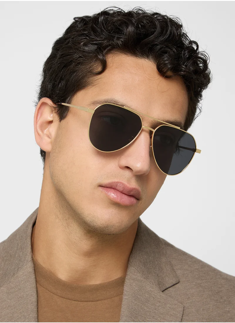 Robert Wood Polarized Lens Square Aviator Sunglasses