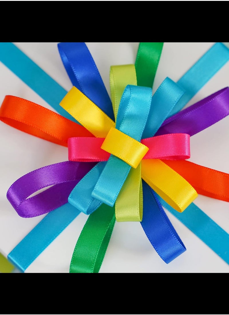 Craftman Satin Ribbon,10 Colors 220m Double Face Satin Ribbon for Gift Wrapping Happy Birthday Party Decorations, (Width 1 cm x Length  22 Meters)  - Image 3