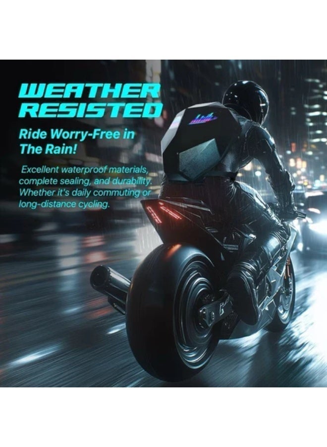 CRONY LED Display Backpack. LED Motorcycle Backpacks. DIY Programmed Backpacks. Iron Man LED Backpack Screen. Cool Motorcycle Backpack for Riders and Scooters, Featuring Bluetooth Functionality and Dedicated App Control. - Image 4