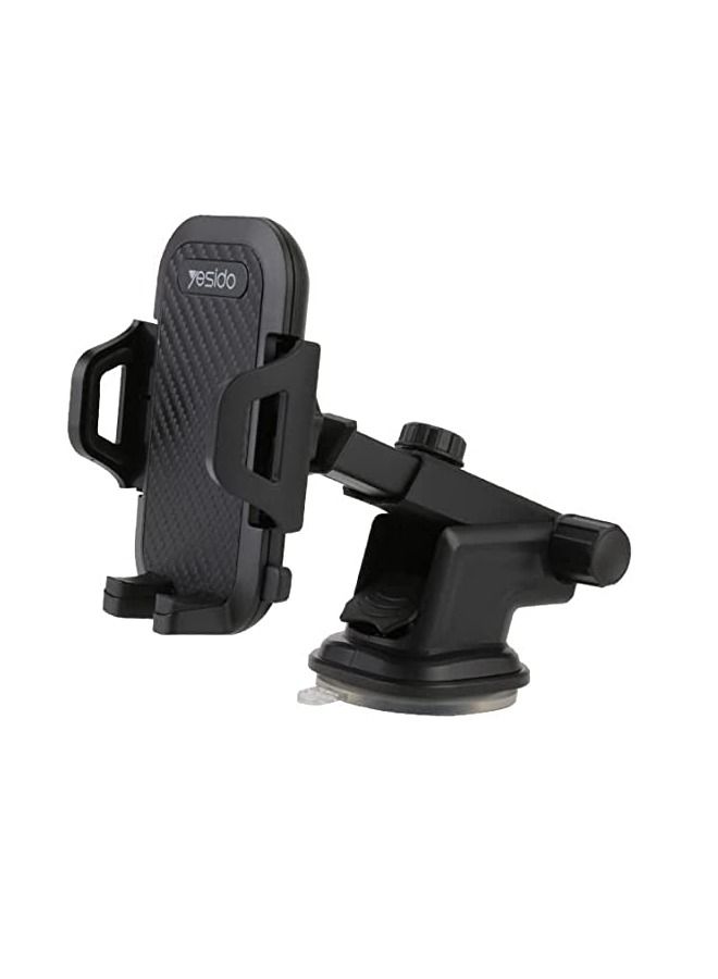 Padom Car Mobile Holder 270 Degree Rotation & Adjustable Mobile Stand for Car Dashboard Windshield Universal Cell Phone Holder with Suction Cup Release Button and Lock Mechanism - Image 1