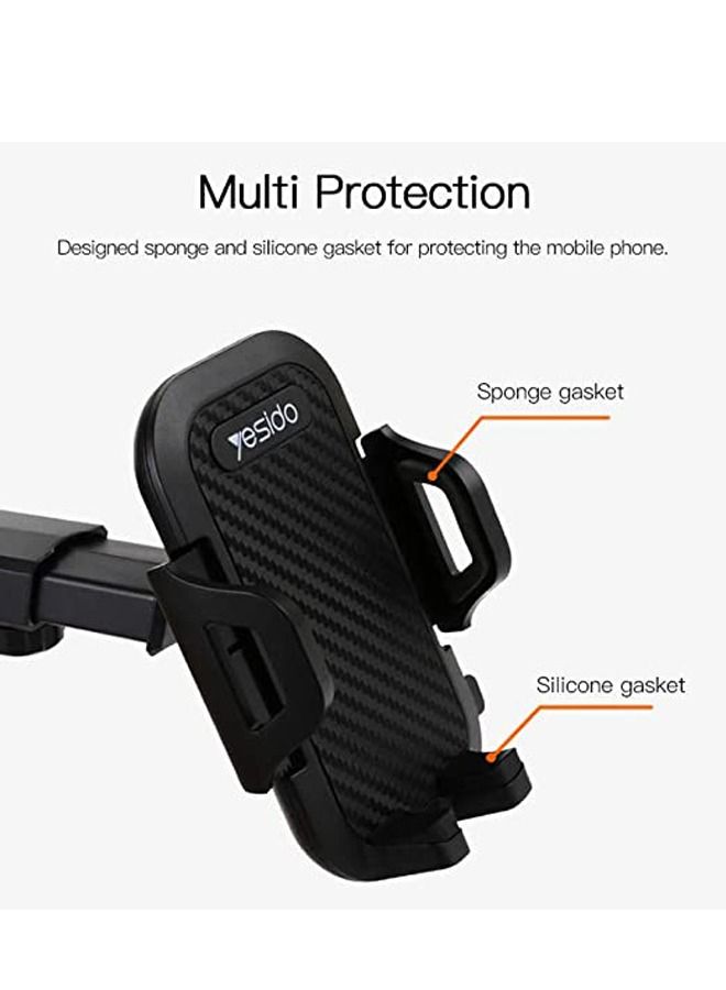 Padom Car Mobile Holder 270 Degree Rotation & Adjustable Mobile Stand for Car Dashboard Windshield Universal Cell Phone Holder with Suction Cup Release Button and Lock Mechanism - Image 2