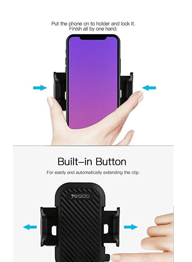 Padom Car Mobile Holder 270 Degree Rotation & Adjustable Mobile Stand for Car Dashboard Windshield Universal Cell Phone Holder with Suction Cup Release Button and Lock Mechanism - Image 4