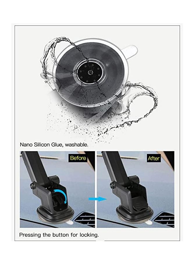 Padom Car Mobile Holder 270 Degree Rotation & Adjustable Mobile Stand for Car Dashboard Windshield Universal Cell Phone Holder with Suction Cup Release Button and Lock Mechanism - Image 5