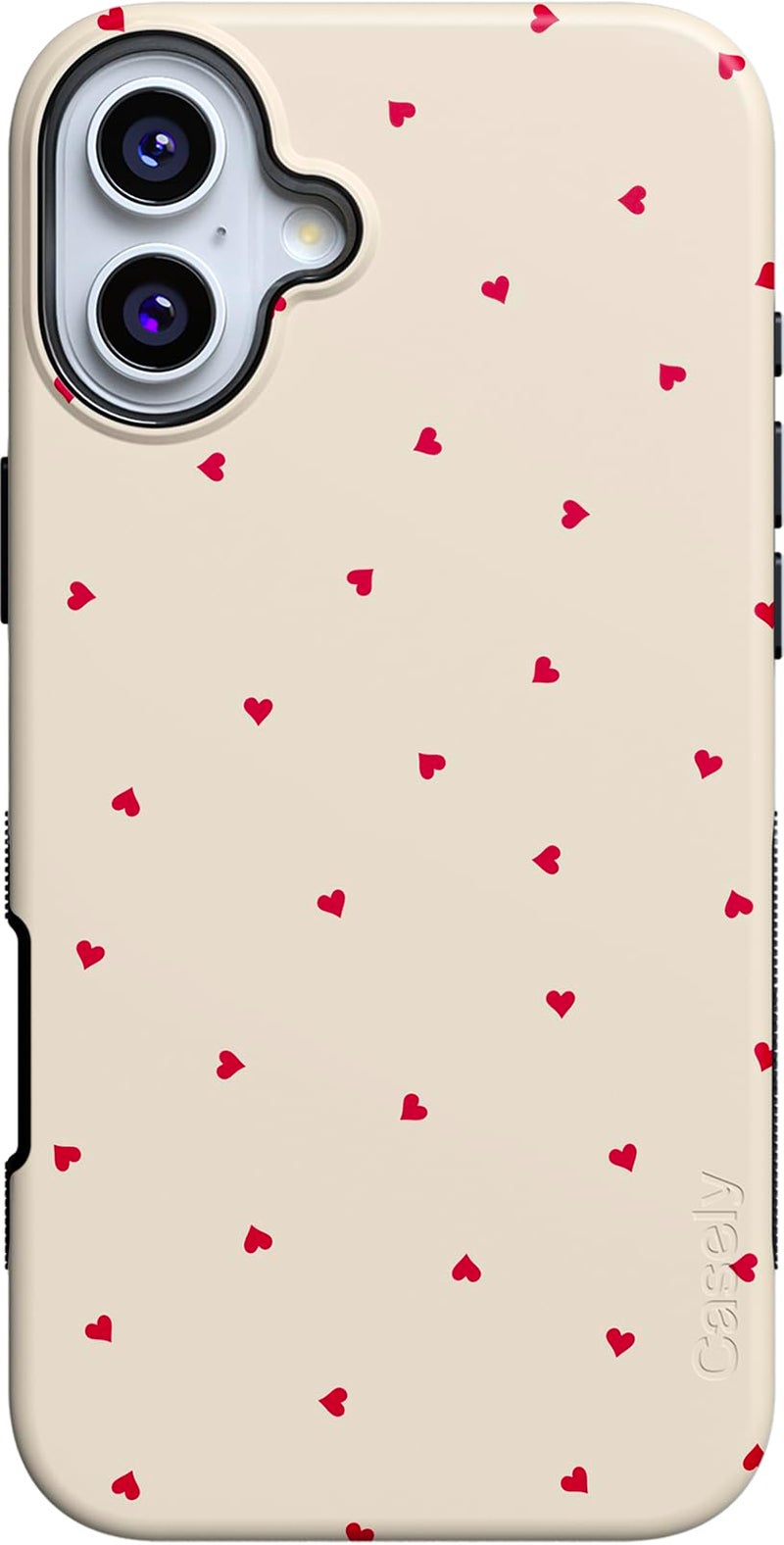 Casely iPhone 16 Case Be Mine Tiny Hearts Bold Protective Design Compatible with MagSafe - Image 2