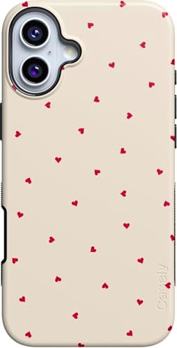 Casely iPhone 16 Case Be Mine Tiny Hearts Bold Protective Design Compatible with MagSafe - Image 1