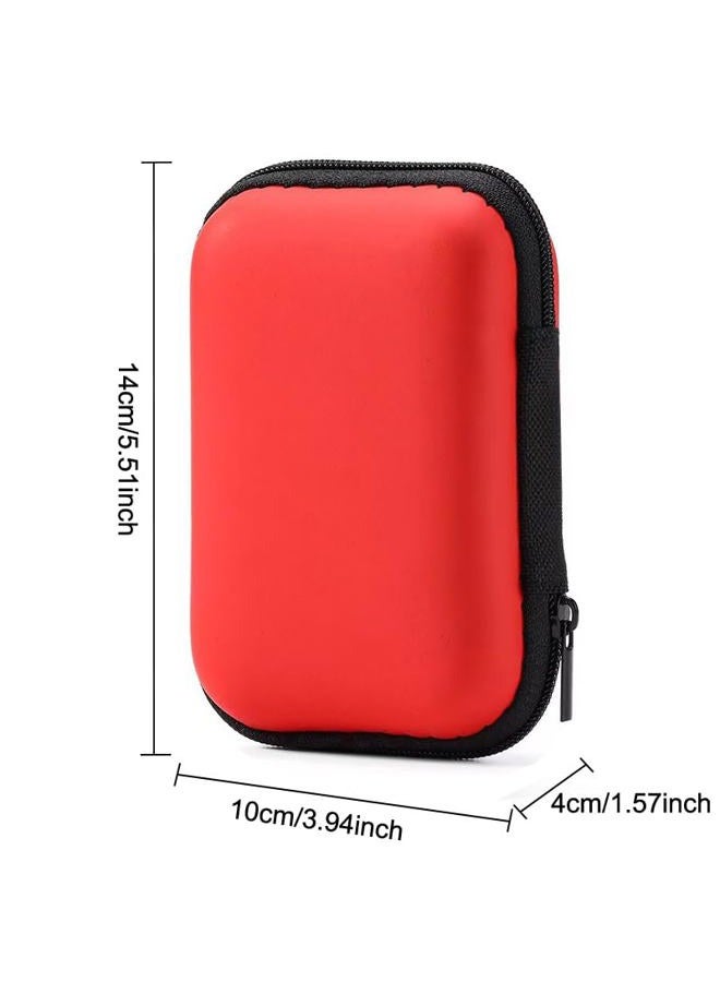 SquEqu 2 Pack Hard Drive Carrying Case 2.5 inch HDD SSD External Drive Storage Bag Organizer Hard EVA Cover Zipper Pouch for Canvio Basics Western Digital WD Elements My Passport Seagate Backup Plus - Image 2