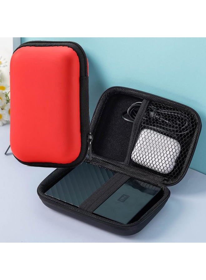 SquEqu 2 Pack Hard Drive Carrying Case 2.5 inch HDD SSD External Drive Storage Bag Organizer Hard EVA Cover Zipper Pouch for Canvio Basics Western Digital WD Elements My Passport Seagate Backup Plus - Image 4