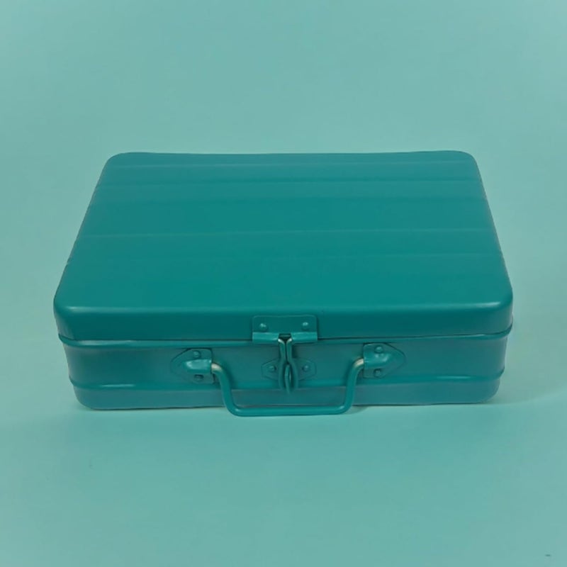 JAYCO Big Aluminum Storage BoxTreasure ChestCurrency Money BoxGift Trunk 14 Large 35 cm x 27 cm x 10 cm Green Rectangular - Image 4