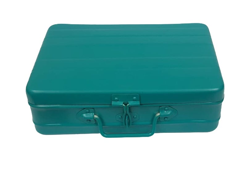 JAYCO Big Aluminum Storage BoxTreasure ChestCurrency Money BoxGift Trunk 14 Large 35 cm x 27 cm x 10 cm Green Rectangular - Image 5