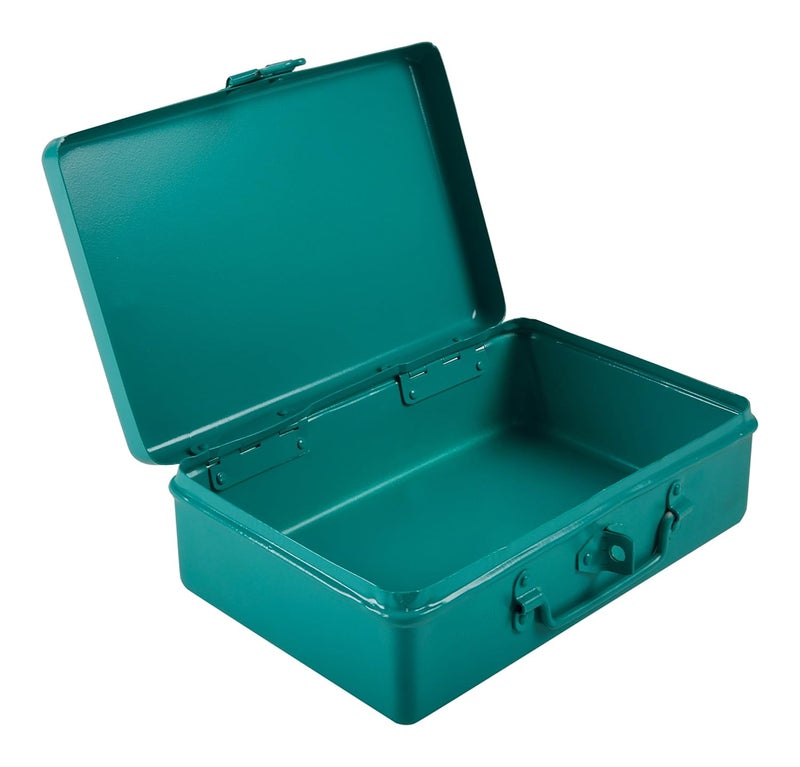 JAYCO Big Aluminum Storage BoxTreasure ChestCurrency Money BoxGift Trunk 14 Large 35 cm x 27 cm x 10 cm Green Rectangular - Image 3