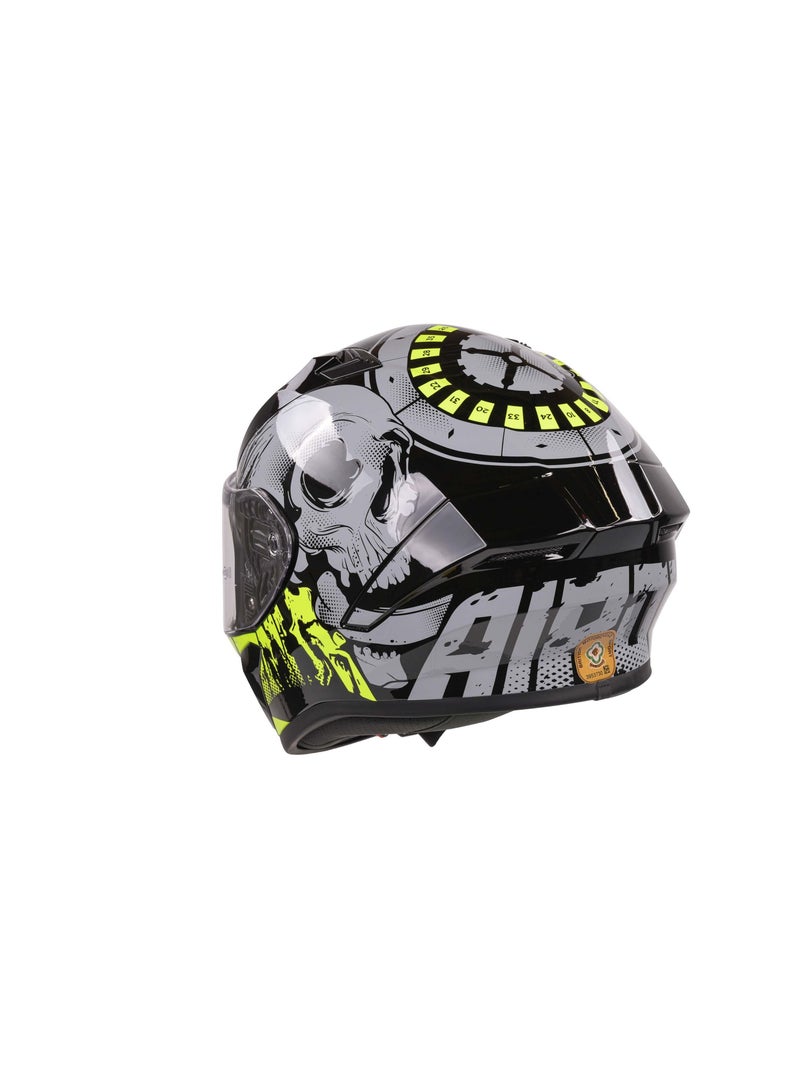 Airoh خوذة Airoh ذات الوجه الكامل Airoh Valor Akuna باللون الأصفر اللامع - Image 2