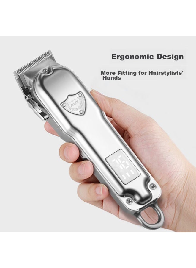 AUX Aux Hair Clipper, Electric Hair Trimmer, Professional Haircutting Set, Adult Electric Scissors, Hair Trimmer, Professional Carving, Bald Head Trimmer, S7 High-end Configuration - Image 3