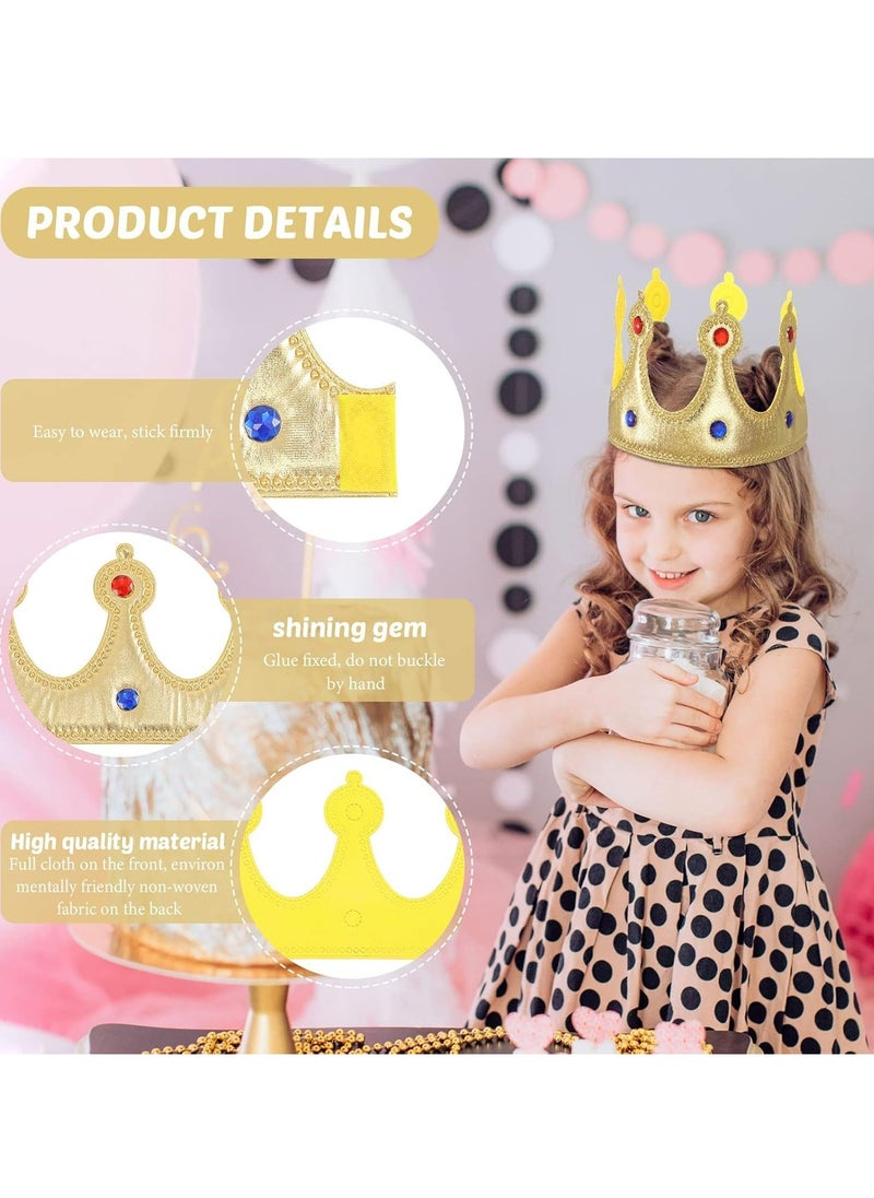 Oasisgalore 4 Pcs Party Hat Golden King Crowns Birthday Crown Hat for Kids Birthday Baby Shower Party Photo Props  - Image 2