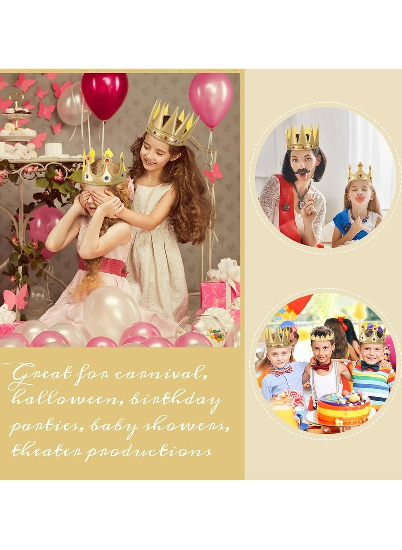 Oasisgalore 4 Pcs Party Hat Golden King Crowns Birthday Crown Hat for Kids Birthday Baby Shower Party Photo Props  - Image 4