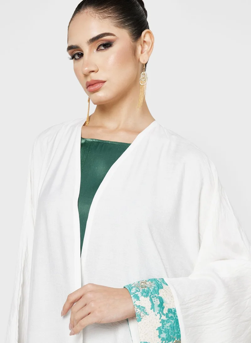 Khizana Embroidered Sleeve Abaya With Sheila