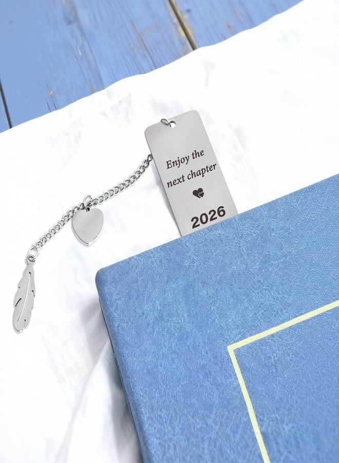 SEEBERY Happy Retirement Gifts 2026, Graduation Bookmark, Enjoy The Next Chapter, Stainless Steel Bookmark for Women Men, Retirement Gifts for Coworker, Teacher Appreciation Gift, Graduation Gifts, Silver - Image 2