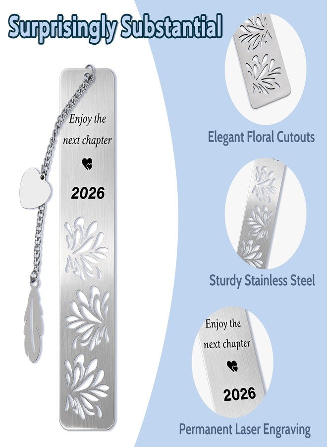 SEEBERY Happy Retirement Gifts 2026, Graduation Bookmark, Enjoy The Next Chapter, Stainless Steel Bookmark for Women Men, Retirement Gifts for Coworker, Teacher Appreciation Gift, Graduation Gifts, Silver - Image 5