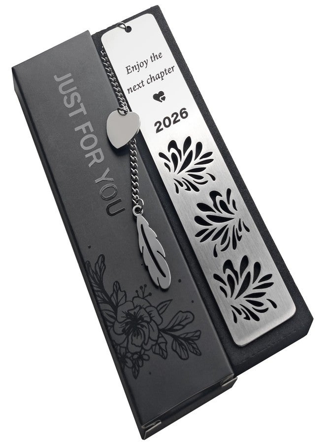 SEEBERY Happy Retirement Gifts 2026, Graduation Bookmark, Enjoy The Next Chapter, Stainless Steel Bookmark for Women Men, Retirement Gifts for Coworker, Teacher Appreciation Gift, Graduation Gifts, Silver - Image 1