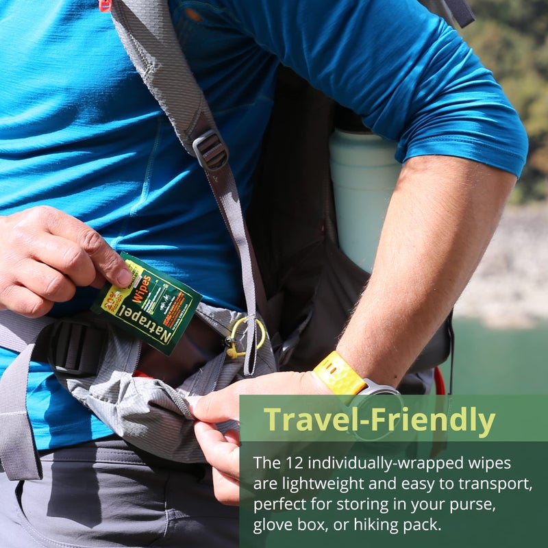 Natrapel Tick & Insect Repellent Wipes - Bug Spray with 20% Picaridin - Family Protection Against Mosquitoes, Ticks & More - Up to 12 Hours of Protection - 12 Wipes (3 Pack) - Image 5