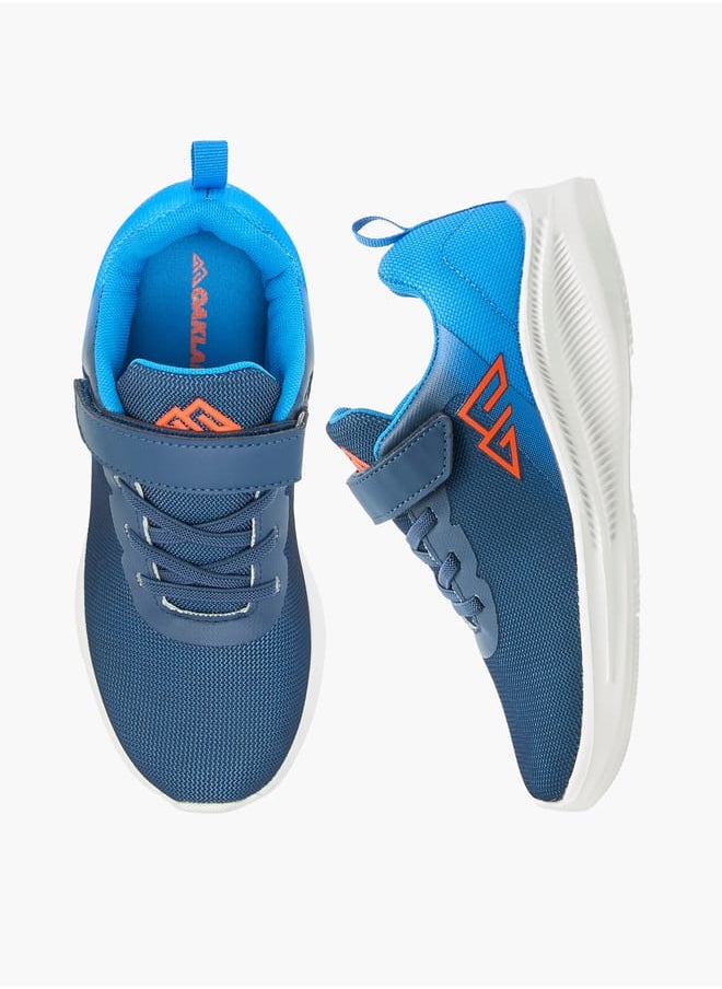 Kappa Boys' Mesh Textured Walking Shoes with Hook and Loop