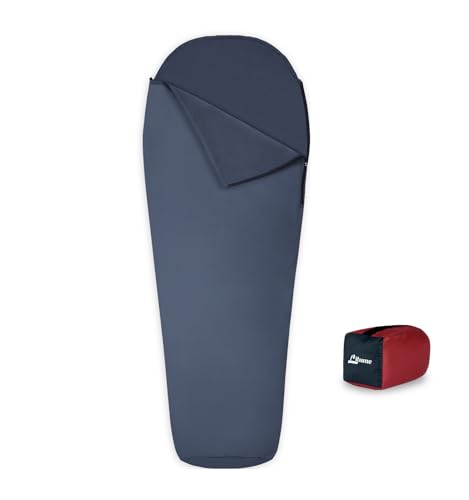 Litume Velvet Velour Sleeping Bag Liner Add Up to 14°F, Mummy Sleeping Sack Backpacking, Camping, Traveling, Hotel, Hostal, Lightweight Sleep Sack (E628, with Zipper) - Image 1