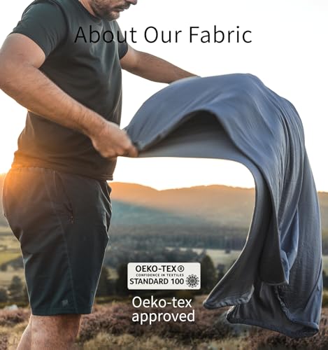 Litume Velvet Velour Sleeping Bag Liner Add Up to 14°F, Mummy Sleeping Sack Backpacking, Camping, Traveling, Hotel, Hostal, Lightweight Sleep Sack (E628, with Zipper) - Image 5