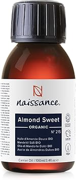 Naissance Certified Organic Sweet Almond Oil no 215 100ml for Skin Hair Massage Nails Ears Face Body Stretch Marks Aromatherapy Cold Pressed - Image 1